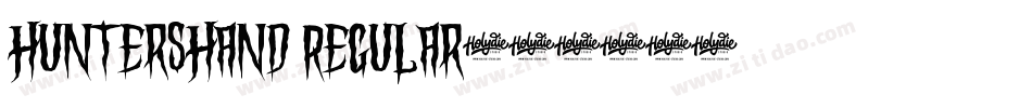 HuntersHand Regular字体转换